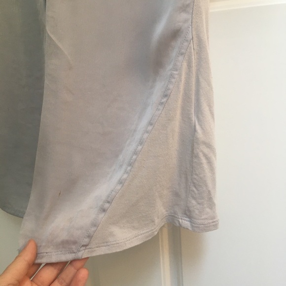 Jacob mixed media silver/grey tunic shirt button-up top - Picture 4 of 7